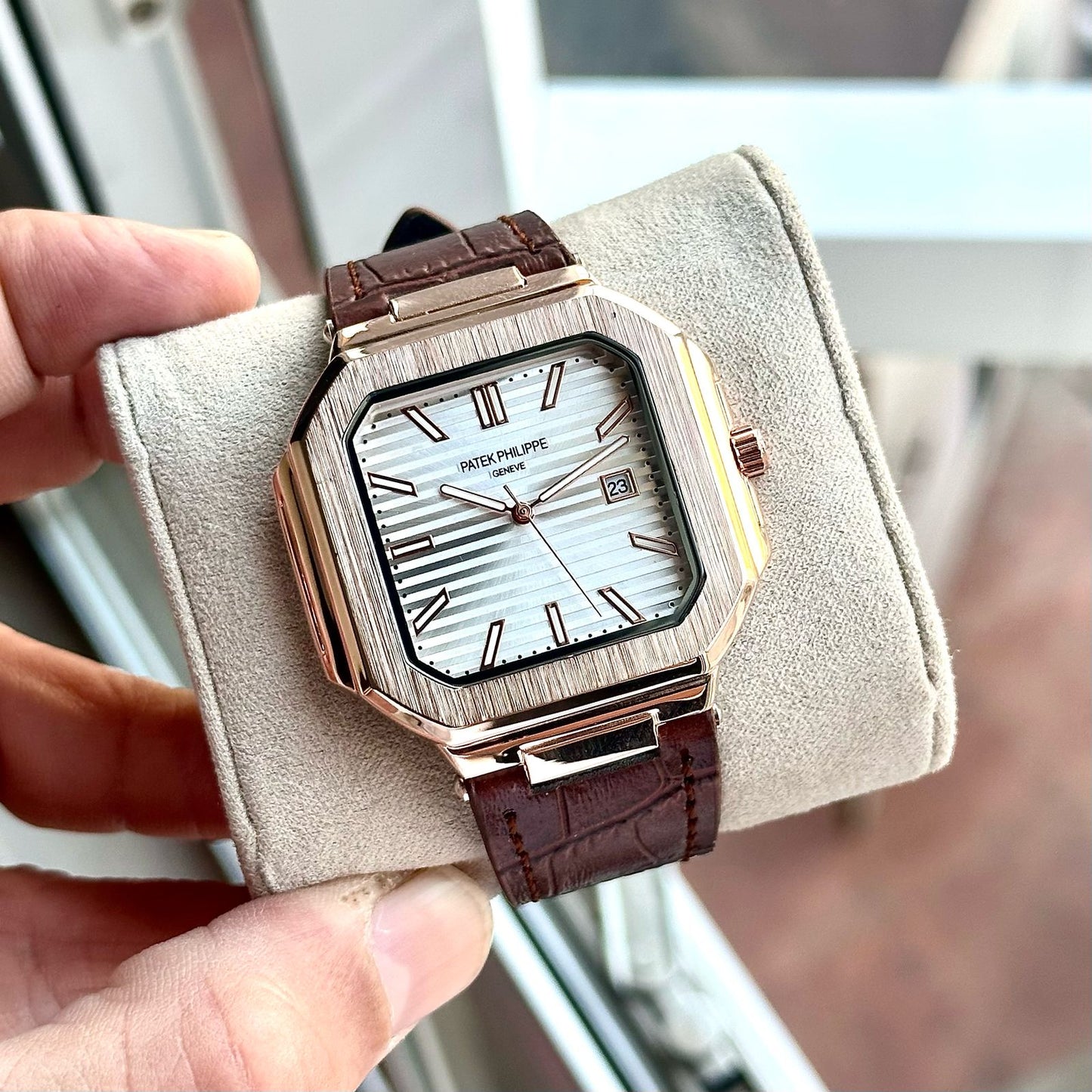 Patek Philippe Cubitus Leather Belt Brown