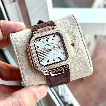 Patek Philippe Cubitus Leather Belt Brown