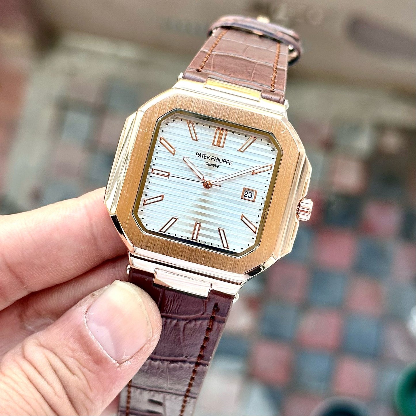 Patek Philippe Cubitus Leather Belt Brown