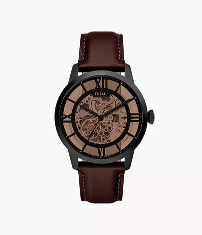 Townsman Automatic Dark Brown Leather Watch
