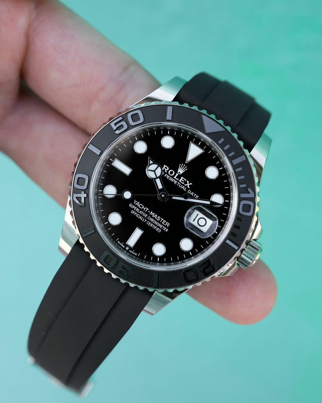 Rolex Yatch Master Silver (Silicone Strap)