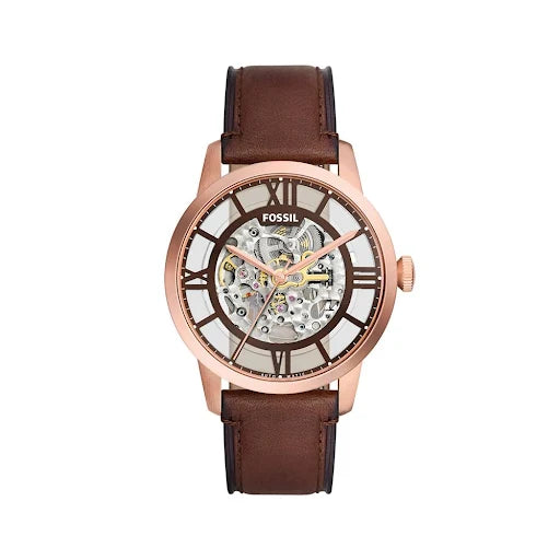 Fossil Townsman | ME3259 | Men | Round Brown Dial | Brown Leather Strap | 50 m | Casual Watches